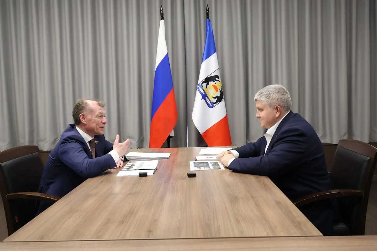 Александр Дронов рассказал Максиму Топилину об инвестпроектах в Новгородской области