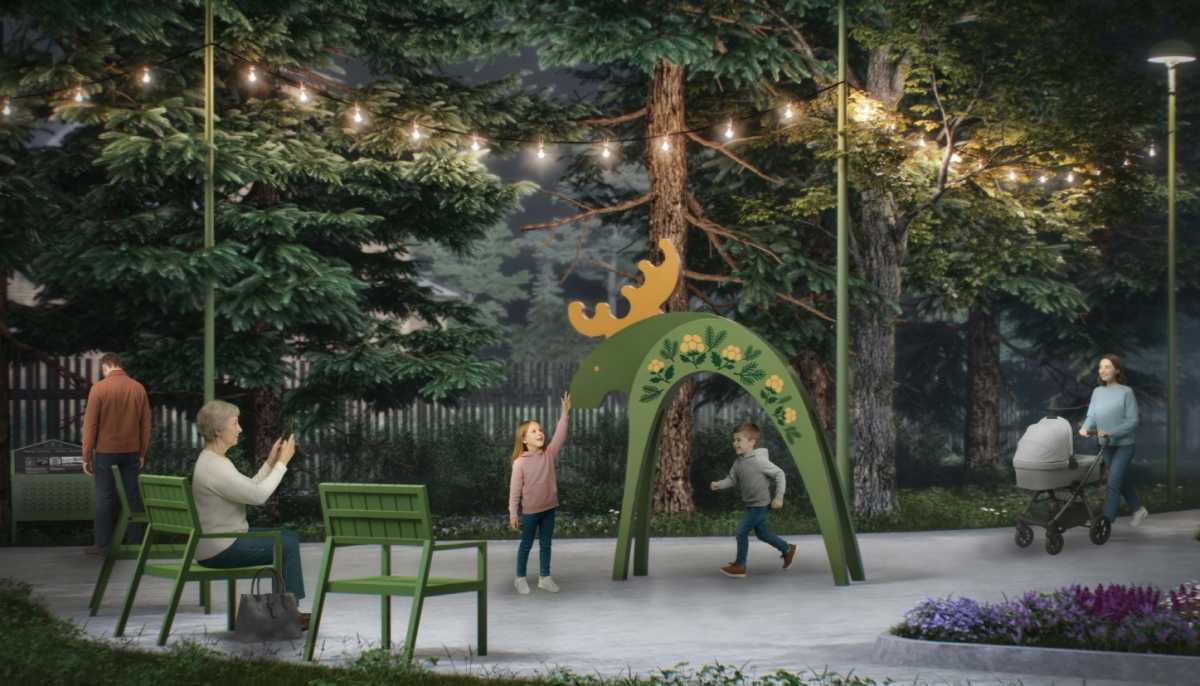 Морошковый лось и видеонаблюдение появятся на Советской улице в Хвойной