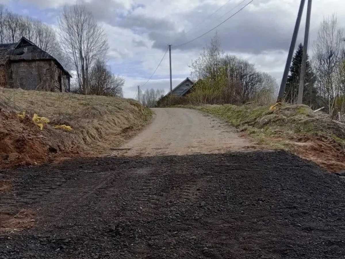 В Демянском округе восстанавливают обрушившийся участок дороги