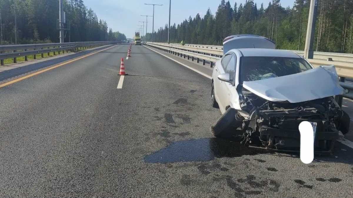 Молодой человек и девушка пострадали в ДТП на М-11 в Окуловском округе Молодой человек и девушка пострадали в ДТП на М-11 в Окуловском округе