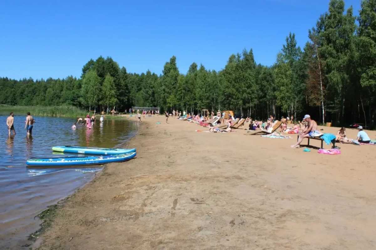На озере Крюково в Боровичском округе открыли благоустроенный пляж На озере Крюково в Боровичском округе открыли благоустроенный пляж