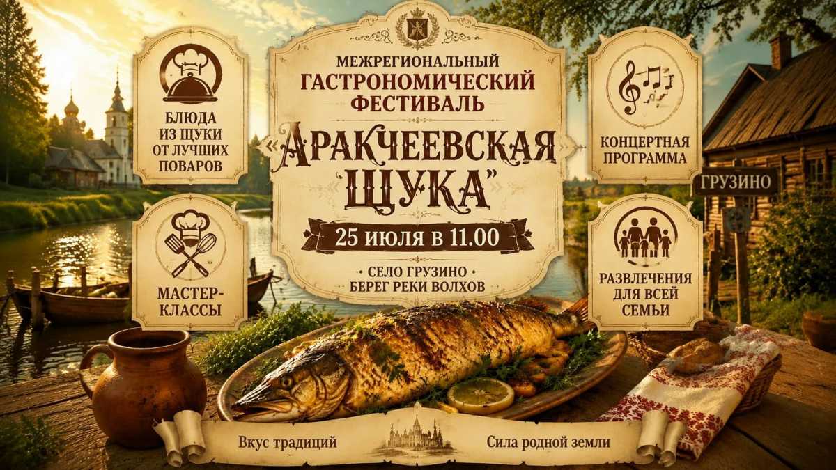 Чудовское село Грузино снова примет гастрономический фестиваль «Аракчеевская щука» Чудовское село Грузино снова примет гастрономический фестиваль «Аракчеевская щука»