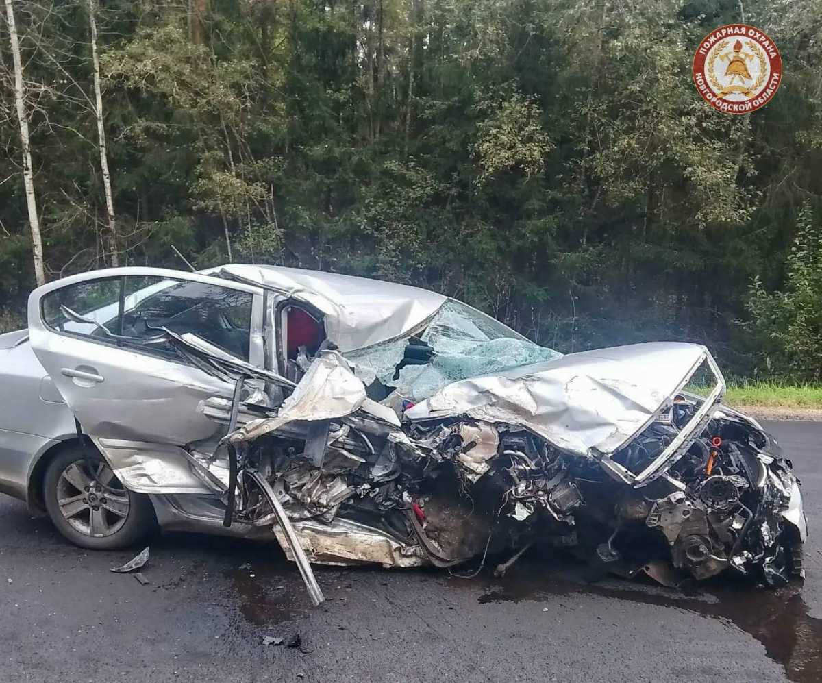 Мужчина и женщина пострадали в лобовом столкновении автомобилей на трассе рядом с Окуловкой Мужчина и женщина пострадали в лобовом столкновении автомобилей на трассе рядом с Окуловкой